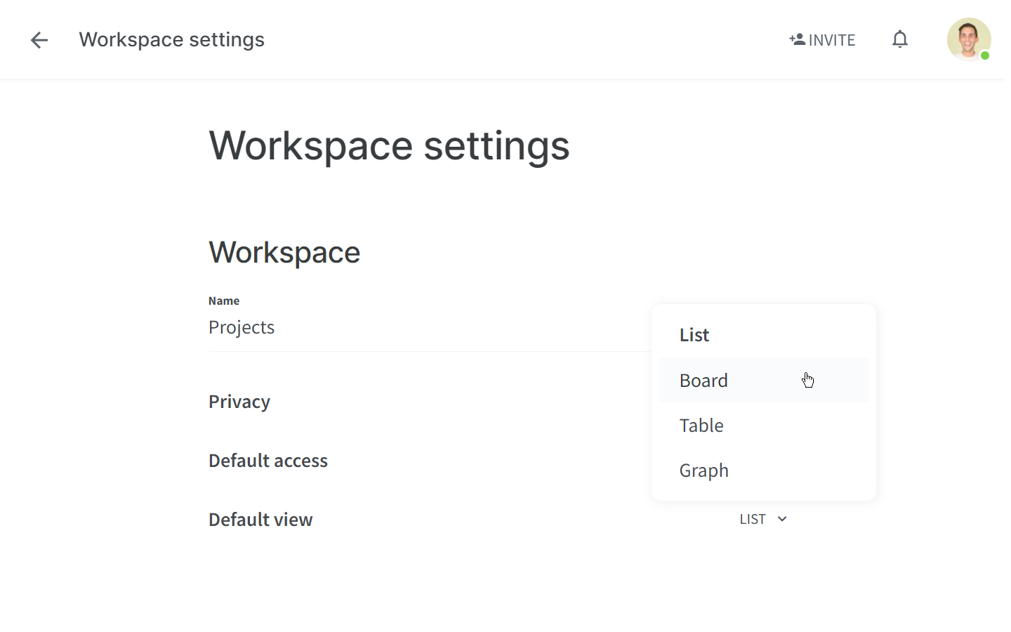 nuclino-workspace-change-default-view_outline