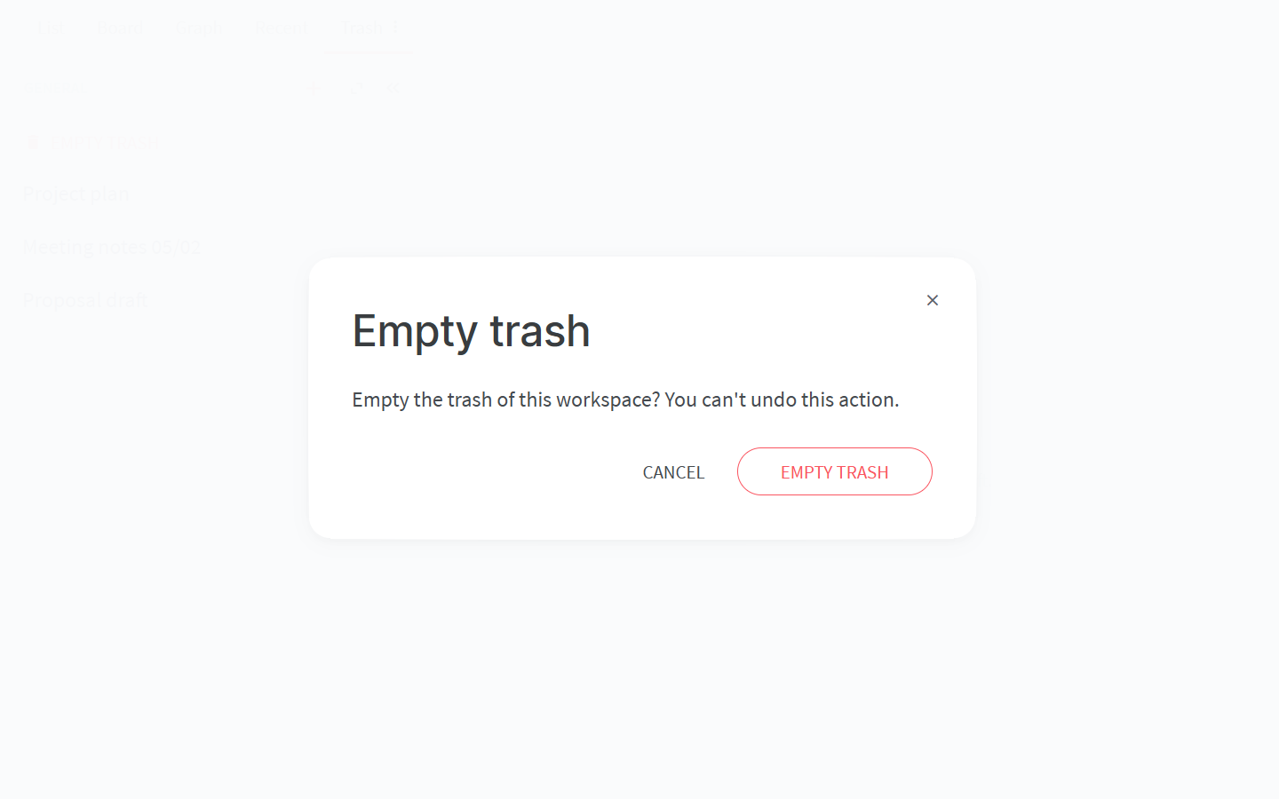 nuclino-empty-trash-confirm_outline